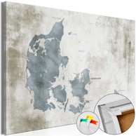 Slika na plutenoj podlozi Scandinavian Blue [Cork Map] 120x80